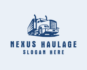 Trailer Truck Logistics logo design