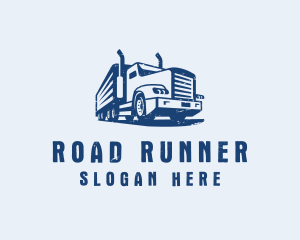 Trailer Truck Logistics logo design