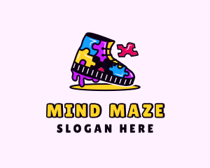 Colorful Puzzle Shoe logo