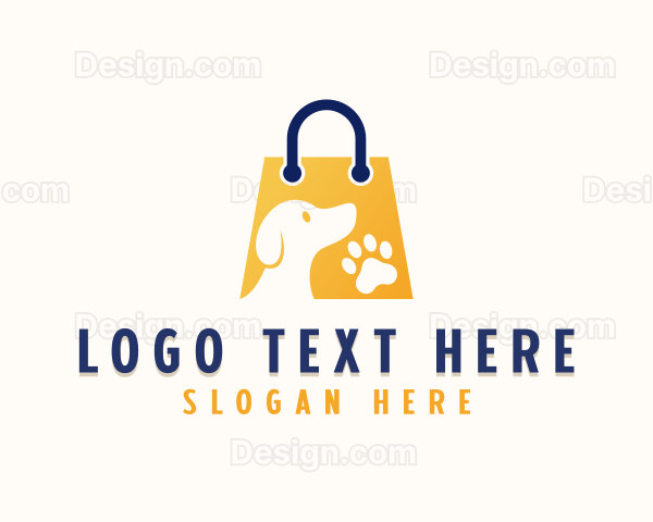 Pet Dog Shopping Bag Logo