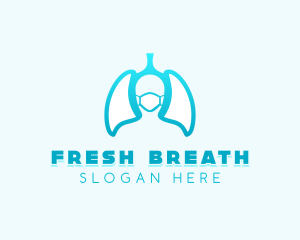 Face Mask Lungs logo design