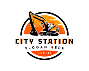 City Building Excavator logo design