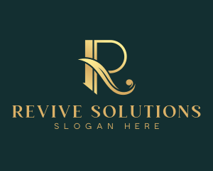 Boutique Luxury Letter R logo design