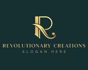 Boutique Luxury Letter R logo design