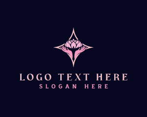 Lotus Flower Hand logo