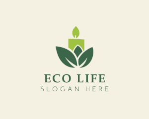 Eco Candle Fire logo design