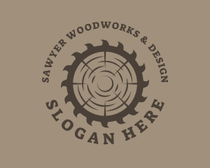 Circular Saw Lumberjack logo design