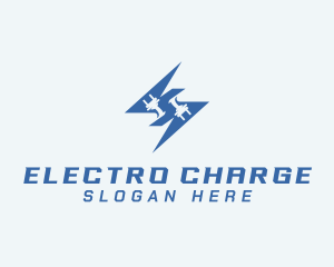 Electrical Voltage Plug logo design