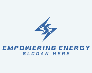 Electrical Voltage Plug logo design