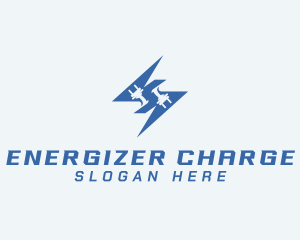 Electrical Voltage Plug logo design