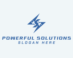 Electrical Voltage Plug logo design