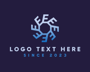 Rotate - Circle Letter E Cycle logo design