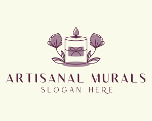 Floral Scented Candle logo design