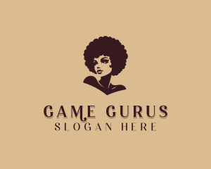 Curly Hairdresser Salon Logo