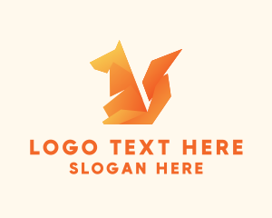 Orange Fox Origami  logo