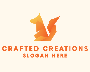 Orange Fox Origami  logo design