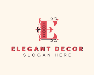 Elegant Fashion Tailoring Letter E logo design