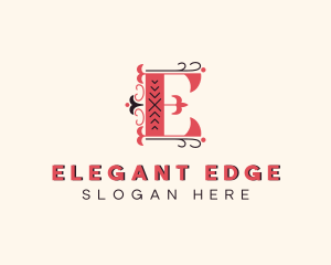 Elegant Fashion Tailoring Letter E logo design