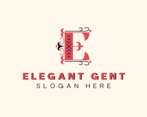 Elegant Fashion Tailoring Letter E logo design