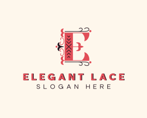 Elegant Fashion Tailoring Letter E logo design