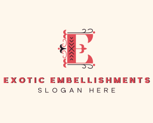 Elegant Fashion Tailoring Letter E logo design