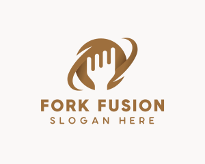 Brown Fork Planet logo design