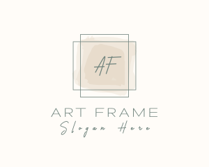 Watercolor Art Frame  logo design