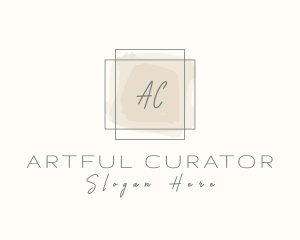 Watercolor Art Frame  logo design