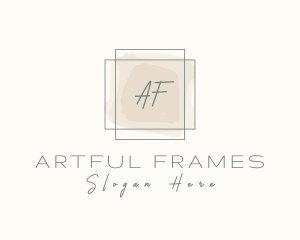 Watercolor Art Frame  logo design