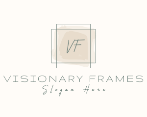 Watercolor Art Frame  logo design