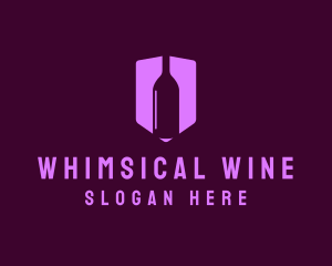 Winery Booze Shield logo design