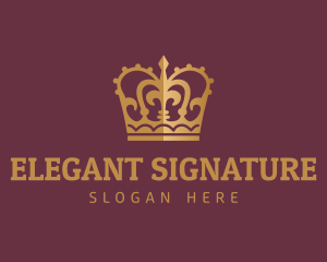 Elegant Majestic Crown logo design