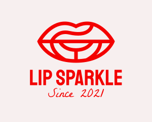 Red Lipstick Makeup logo design