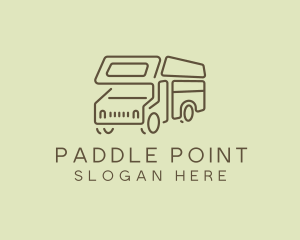 Brown Travel Campervan logo design