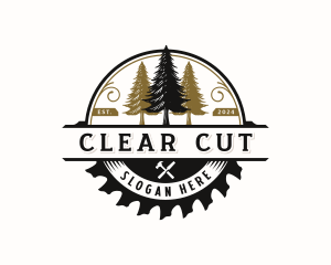 Pine Tree Saw Carpentry logo design