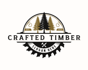 Pine Tree Saw Carpentry logo design