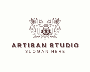 Floral Camera Studio logo design