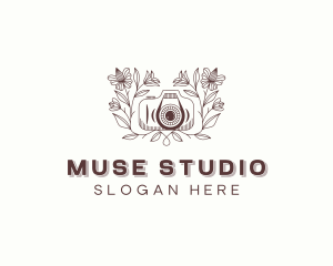 Floral Camera Studio logo design