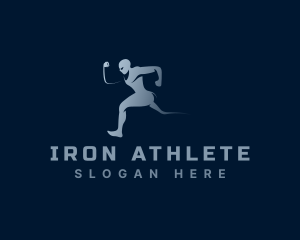 Running Athlete Man logo design