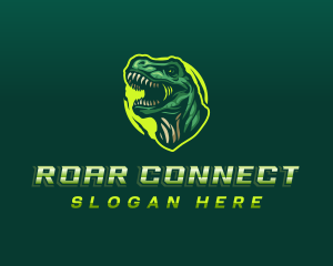 Roaring T-rex Gaming logo design