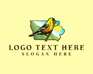 American Goldfinch Iowa logo