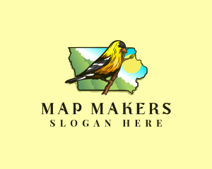 American Goldfinch Iowa logo design