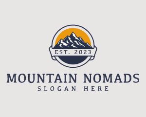 Mountaineering Hiking Summit logo design