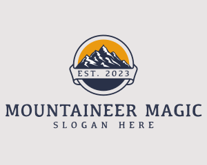 Mountaineering Hiking Summit logo design