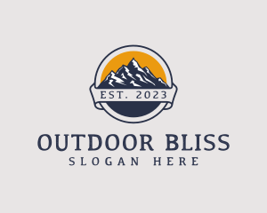 Mountaineering Hiking Summit logo design