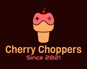 Cherry Game Controller Cone logo design