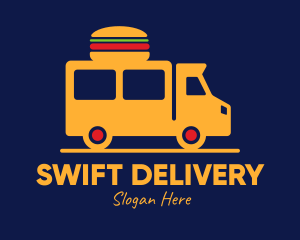 Burger Delivery Van logo design