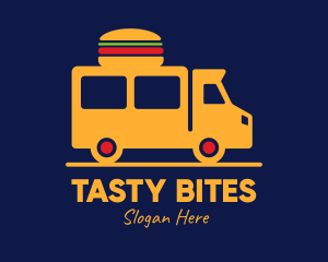 Burger Delivery Van logo design