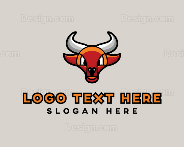 Angry Bull Head Logo