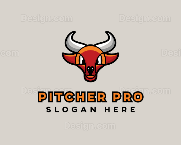 Angry Bull Head Logo